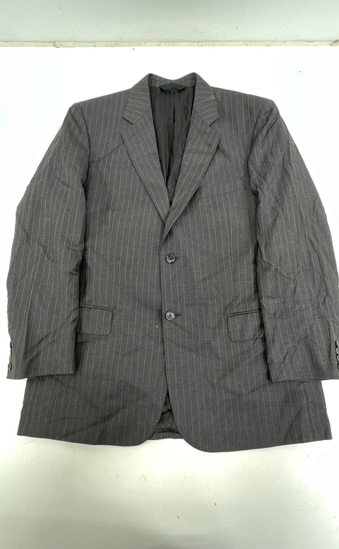 Lot of 4 Mens Gray Black Pinstripe Plaid Wool Suit Jacket Blazer Lot 44 L XL
