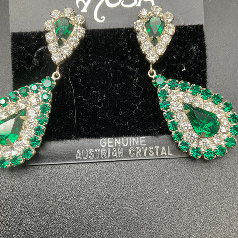 Rhinestone Crystal Costume Jewelry Lot of 4 Necklace & Earrings Stein Mart Rosa