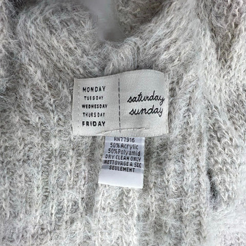 Saturday Sunday Women's Lot of 2 Cardigan Vests Multicolor Gray Fuzzy Knit O/S