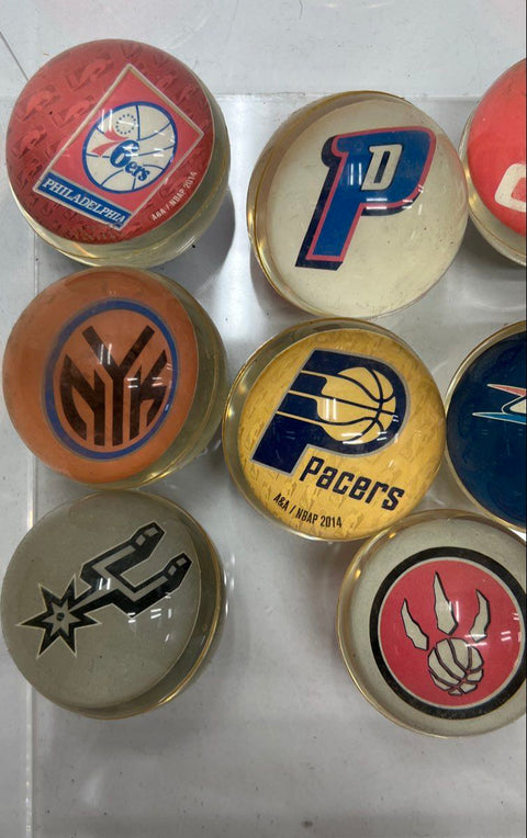 NBA Basketball Bouncy Ball Lot A&A Superballs 11 Pieces 2014