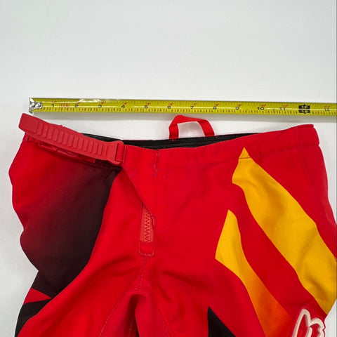 Fox Racing 180 Rockstar Kids Motocross Racing Pants Red Black Yellow Sz 10/26