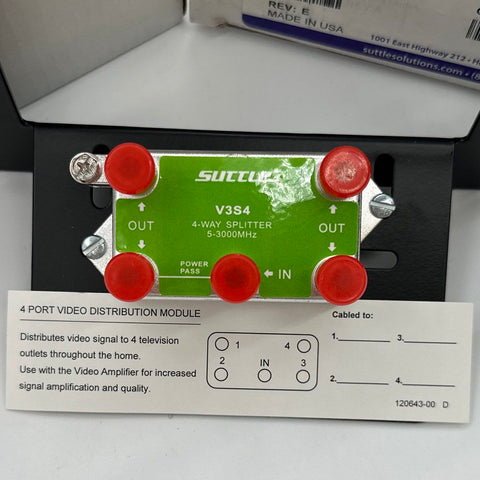 Lot of 2 Suttle SOHO Access SAM-RFH4 4-Port Video Splitter 3GHz Not Tested As Is
