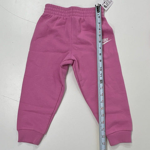 Nike Kids Pink 2-Piece Fleece Hoodie Sweatpants Set NWT Sz 4T