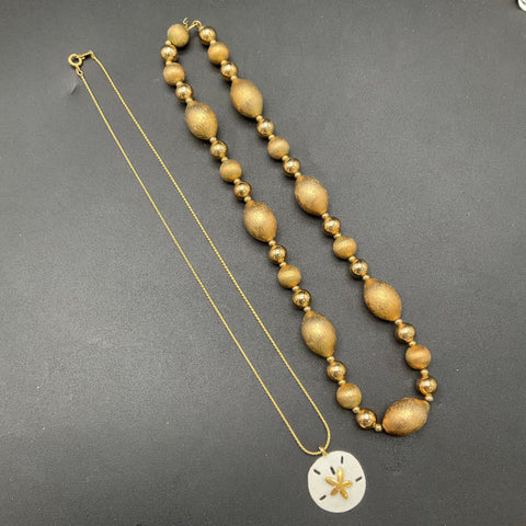 Vintage Costume Jewelry Lot 10 Necklaces Trifari Monet Napier Faux Pearl Stone