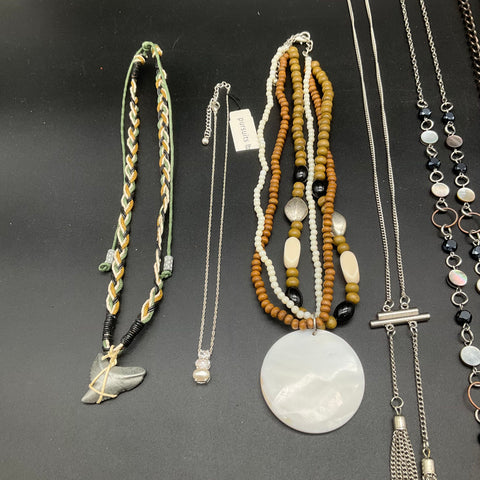 Pursuits Ltd Fashion Statement Necklace Jewelry Lot of 11 Beaded Shell
