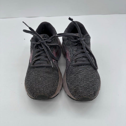 Brooks Adrenaline GTS 19 Grey Pink Mesh Stability Running Shoes Women's Size 8.5