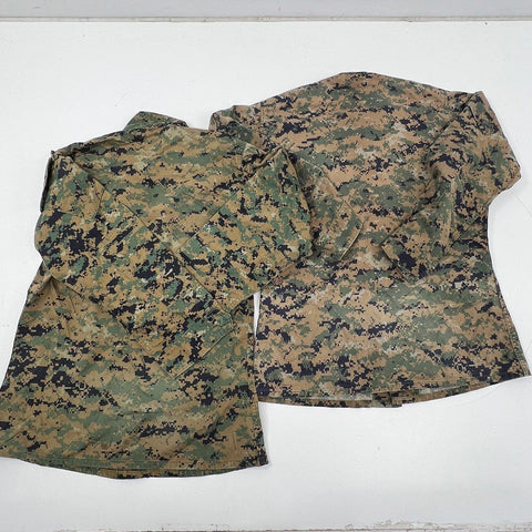 USMC MARPAT Woodland Camo MCCUU Blouse Lot of 2 Marines Sz Med Long / Large
