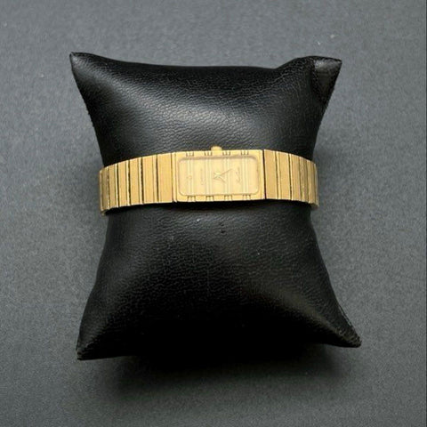 Vintage Certina Gold Plated Tank Watch Women's Quartz 143.2024.26 New Battery