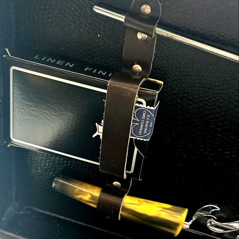 Ever-Wear Trav-L-Bar Vintage Portable Mobile Bar Kit Suitcase Mid Century Cards