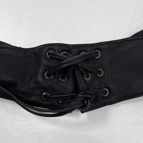 Harley-Davidson Unisex Black Leather Motorcycle Riding Chaps Side Zip Sz 2XL