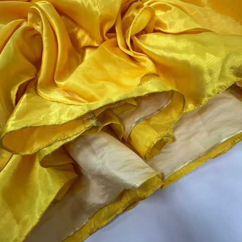 Beauty and the Beast Belle Ball Gown Costume Dress Yellow Ruched Junior Sz S