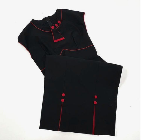 Stop Staring! Alicia Estrada Women's 30 Bomb Fitted Dress Black Red NWT Sz 18