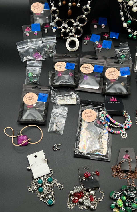 Paparazzi Costume Jewelry Lot of 35 Necklaces Earrings Bracelets Mixed Styles