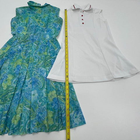 Vintage 60s 70s Lot of 5 Juniors Day Dress Mod Plaid Paisley A-Line Mini