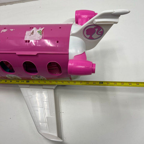 Mattel Barbie Glam Vacation Jet Airplane Toy 2012 Pink Folds Open Seats Dolls