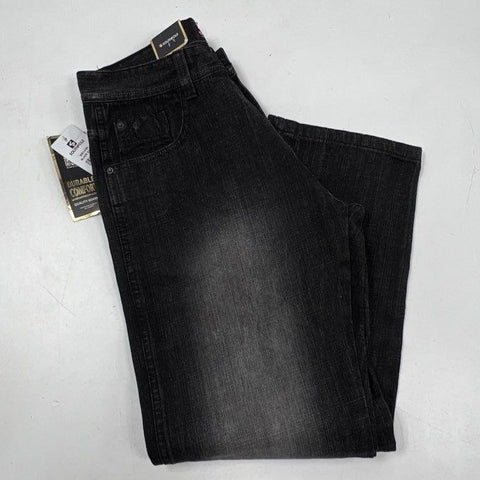 Southpole NWT Vintage Y2K Men's Baggy Jeans Black Sand Wash Relaxed Fit 32x30
