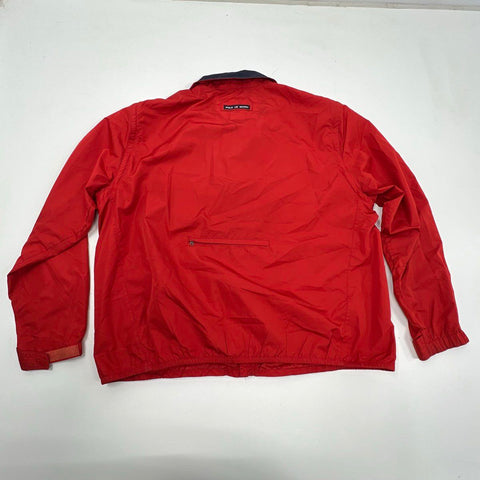 Vintage 90s Polo Sport Ralph Lauren Red Convertible Windbreaker Jacket Vest XL