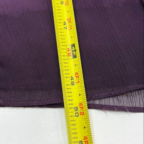 Davids Bridal Purple Strapless Crinkle Chiffon Ruffle Formal Gown Womens