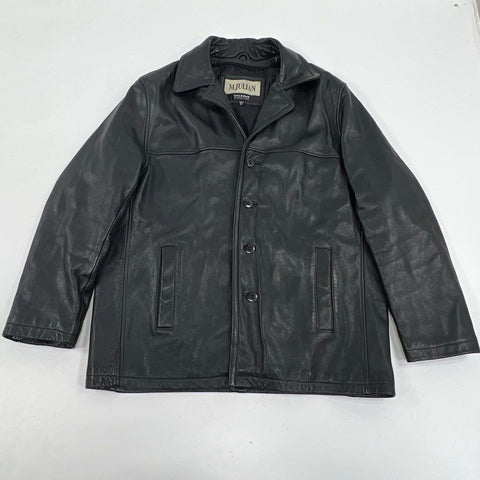 Vintage 90s Wilsons M. Julian Leather Car Coat Jacket Sz XL