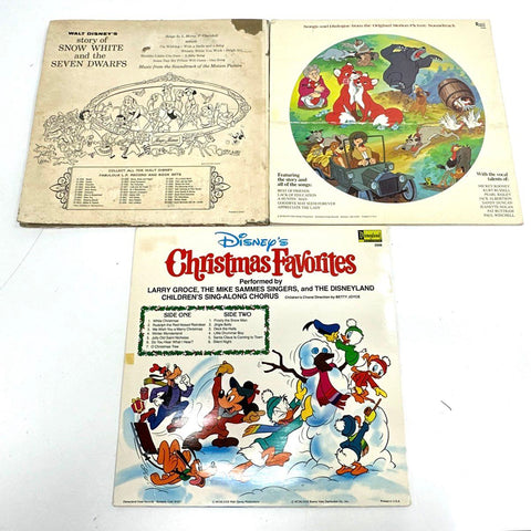 Disney LP Lot Snow White, Fox and the Hound Picture Disc, Christmas See Photos