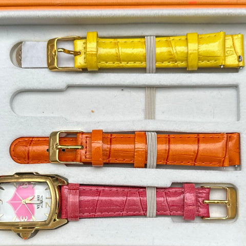 Invicta Lupah Peace & Love Watch Set 1984 6 Interchangeable Leather Straps