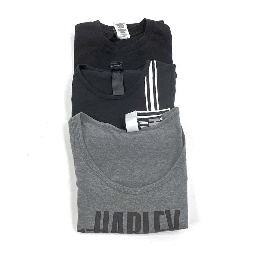 Men's & Women's Harley Davidson Black Grey Tank & Shirt Lot of 3 - Size Small