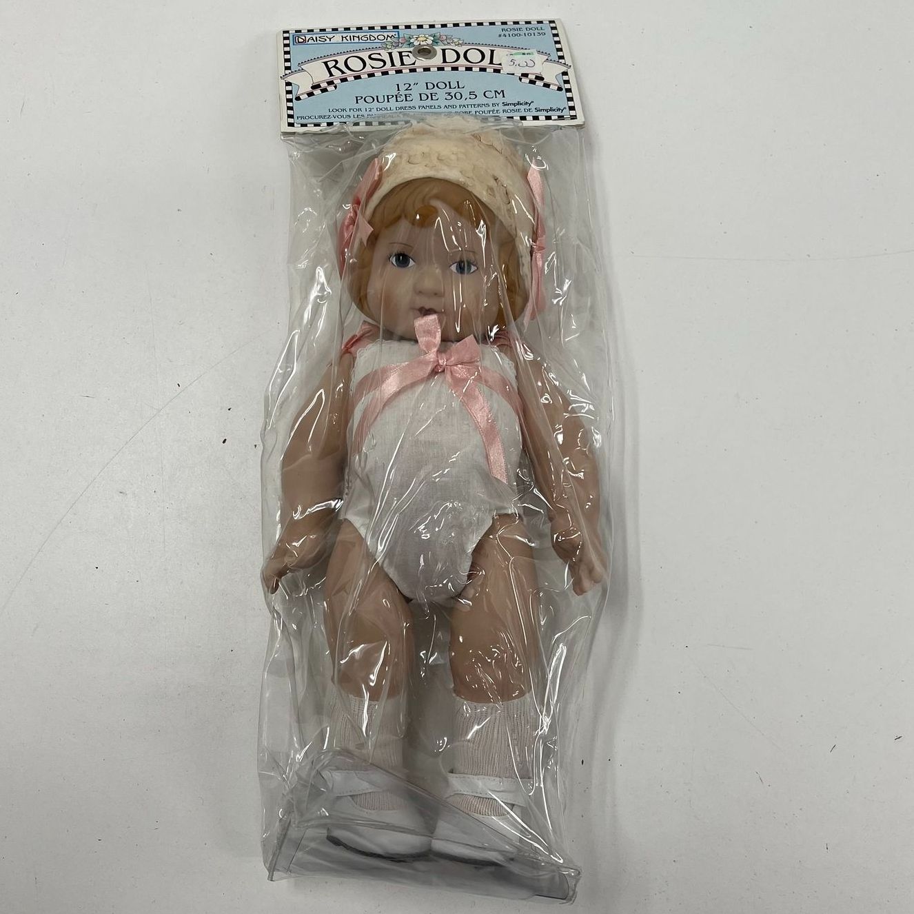 Vintage Daisy Kingdom Rosie Doll 12" Craft Doll for Simplicity Patterns IOP