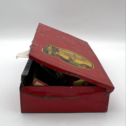 Gilbert Erector Set No. 4 1/2 Motorized Set 1948 Vintage Red Metal Box