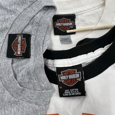 Lot of 3 Harley-Davidson Graphic Biker Dealer T-Shirts Mens Sz S/M