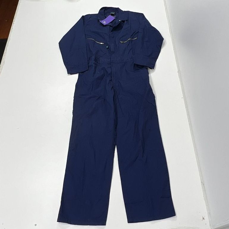 NWT Men's Kolossus Workwear Blue Jumpsuit Coveralls Boiler Suit - Size Small REG