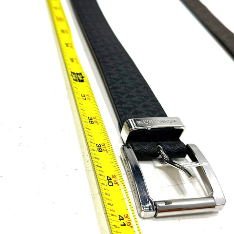 Michael Kors Women's Monogram Belts Lot 2 Black Brown Gold Silver Sz M L NWT