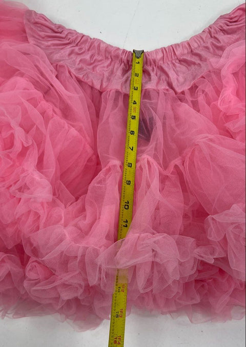 Leg Avenue Pink Ruffled Layered Tulle Mini Tutu Skirt Women's Plus Size 1X-2X