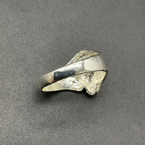 Silver Tone Men's Lion Head Statement Ring Size 13.5