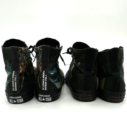 Two Pairs Converse Chuck Taylor All Star Batman & Joker High Top Sizes 9 & 10