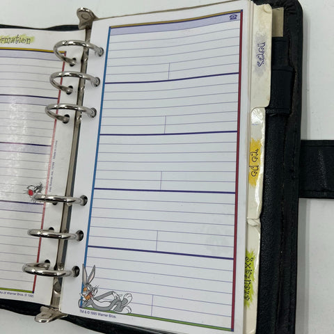 1995 Looney Tunes Personal Organizer Bugs Bunny Marvin The Martian Vintage