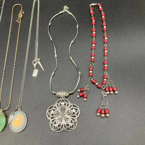 Fossil Lucky Brand Lia Sophia Vintage America Costume Necklace Jewelry Lot of 9