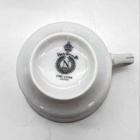 Nasco Rose Bramble Fine China Tea Set 9 Piece Cups Saucers Sugar Creamer Japan