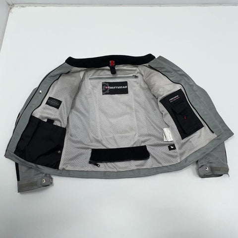 First Gear Hypertex Riding Equipment Jacket Women's Large Silver Black