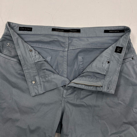 Teleria Zed Men's Gray Dyed Touch Pants Made in Italy Sz 34