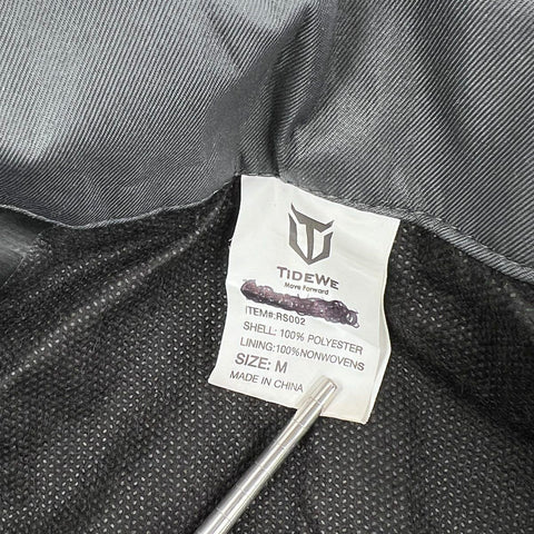 Tidwe Men's Gray Full Zip Rain Jacket RS002 Outdoor Windbreaker Sz M
