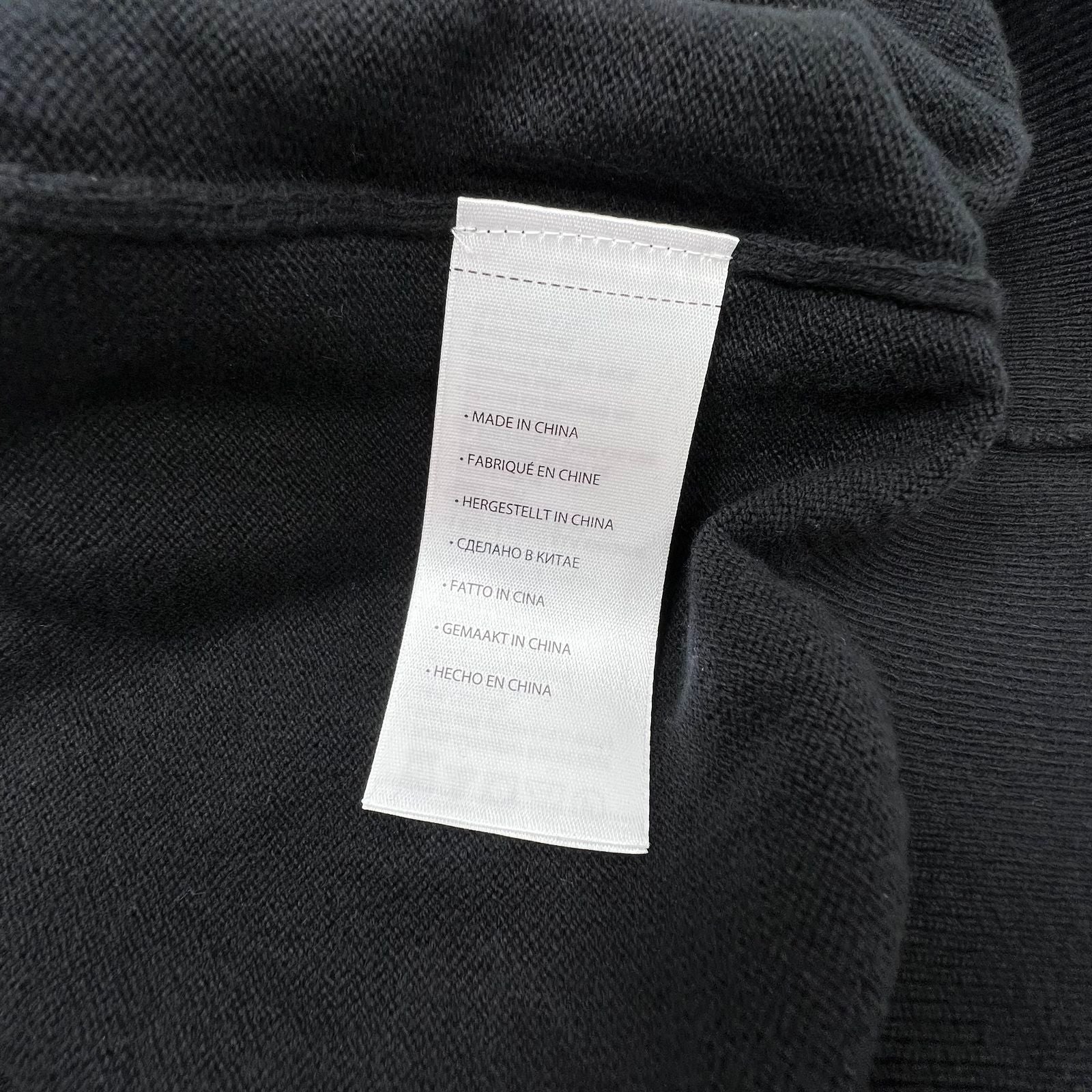 Rochester DXL NWT Black Cotton Cashmere V-Neck Pullover Sweater Men's 1XL