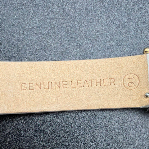 Skagen Signatur SKW2772 Women's Watch Gold Tone Grey Leather Band Tested Works