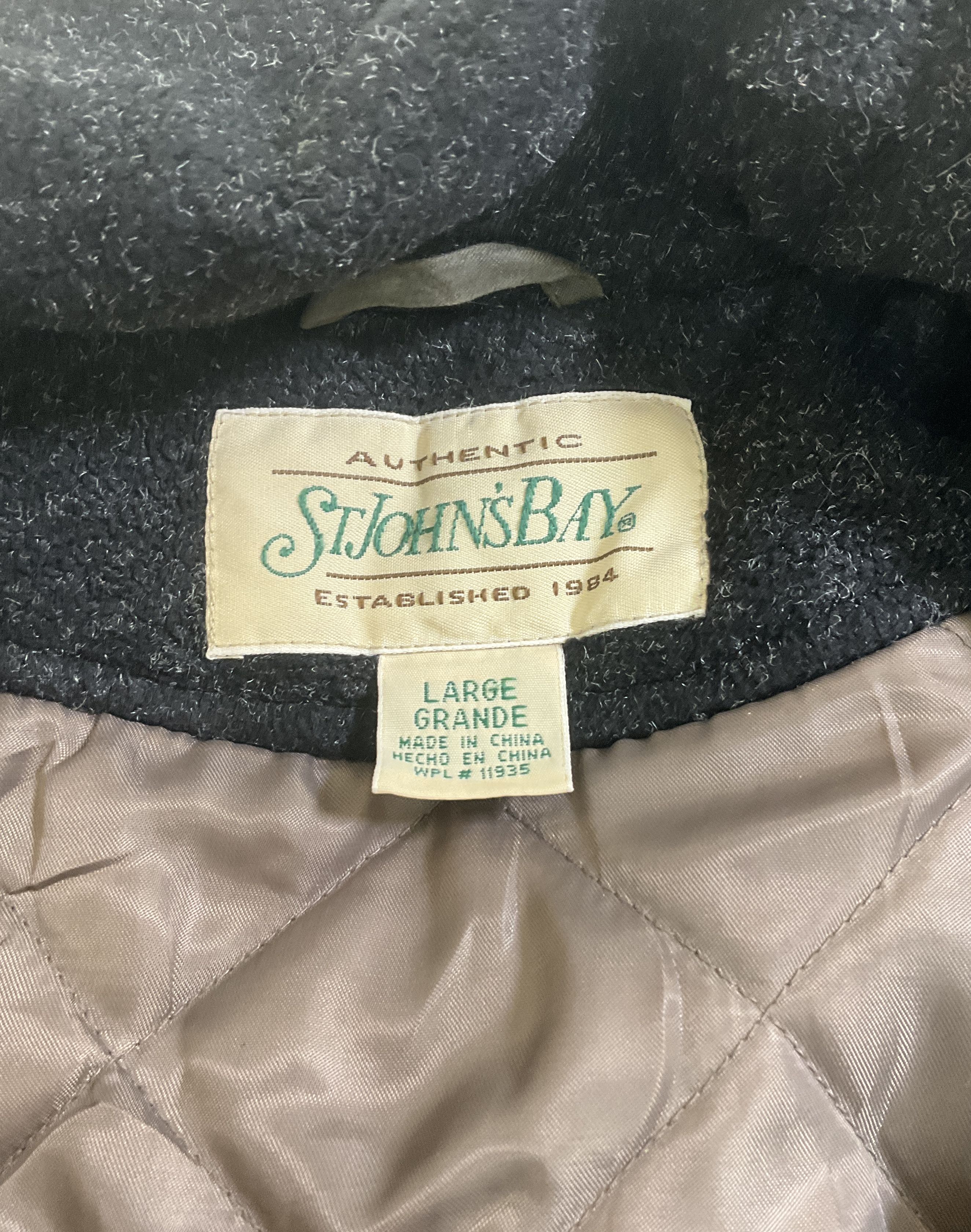 St Johns Bay Brown Quilted Lined Workwear Barn Jacket Coat Men's L