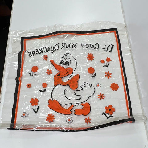 Vintage 1973 Barbistuff I'll Catch Your Quackers Duck Vinyl Wall Banner