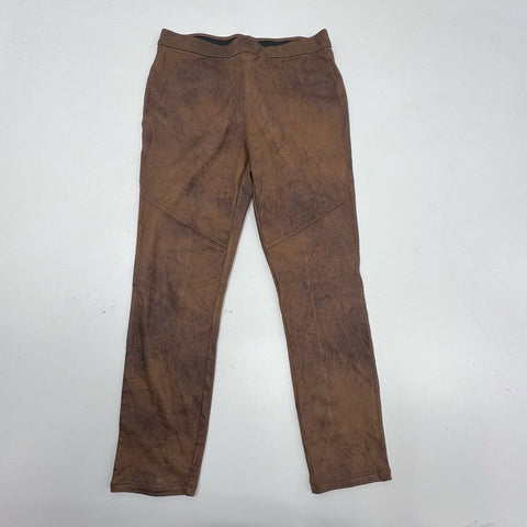 NWT Free People Womens Brown Faux Suede Distressed Leggings Pants Size 30