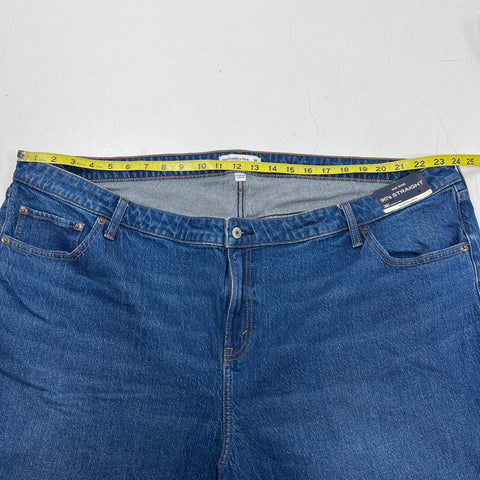 Abercrombie & Fitch Women's Blue 90s Straight Mid Rise Curve Love Jeans NWT 38