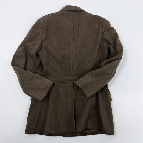 Vintage 1940s US Army Wool 4-Pocket Service Coat Tunic Brass Buttons Sz 38R