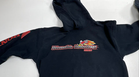 Vintage 90s Honda Racing Woody Woodpecker Graphic Pullover Hoodie Black Sz S