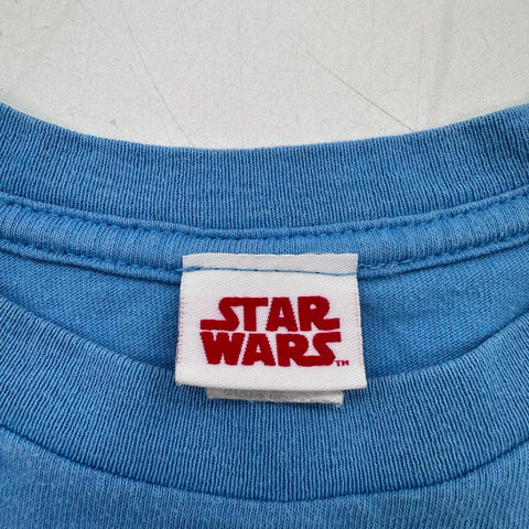 Vintage Star Wars X-Wing Starfighter Graphic T-Shirt Blue Mad Engine Sz S