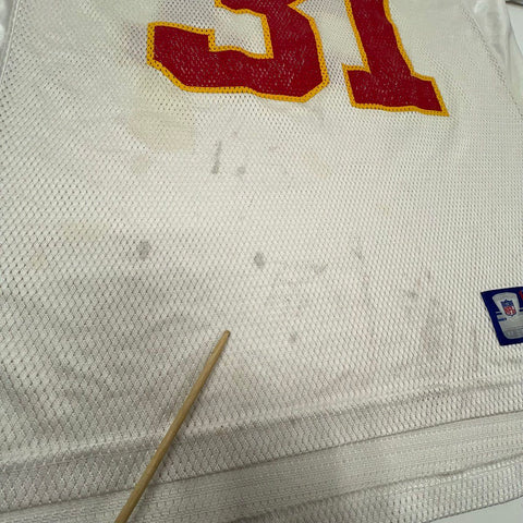 Reebok Men's Vintage Y2K Priest Holmes Kansas City Chiefs Jersey White #31 L
